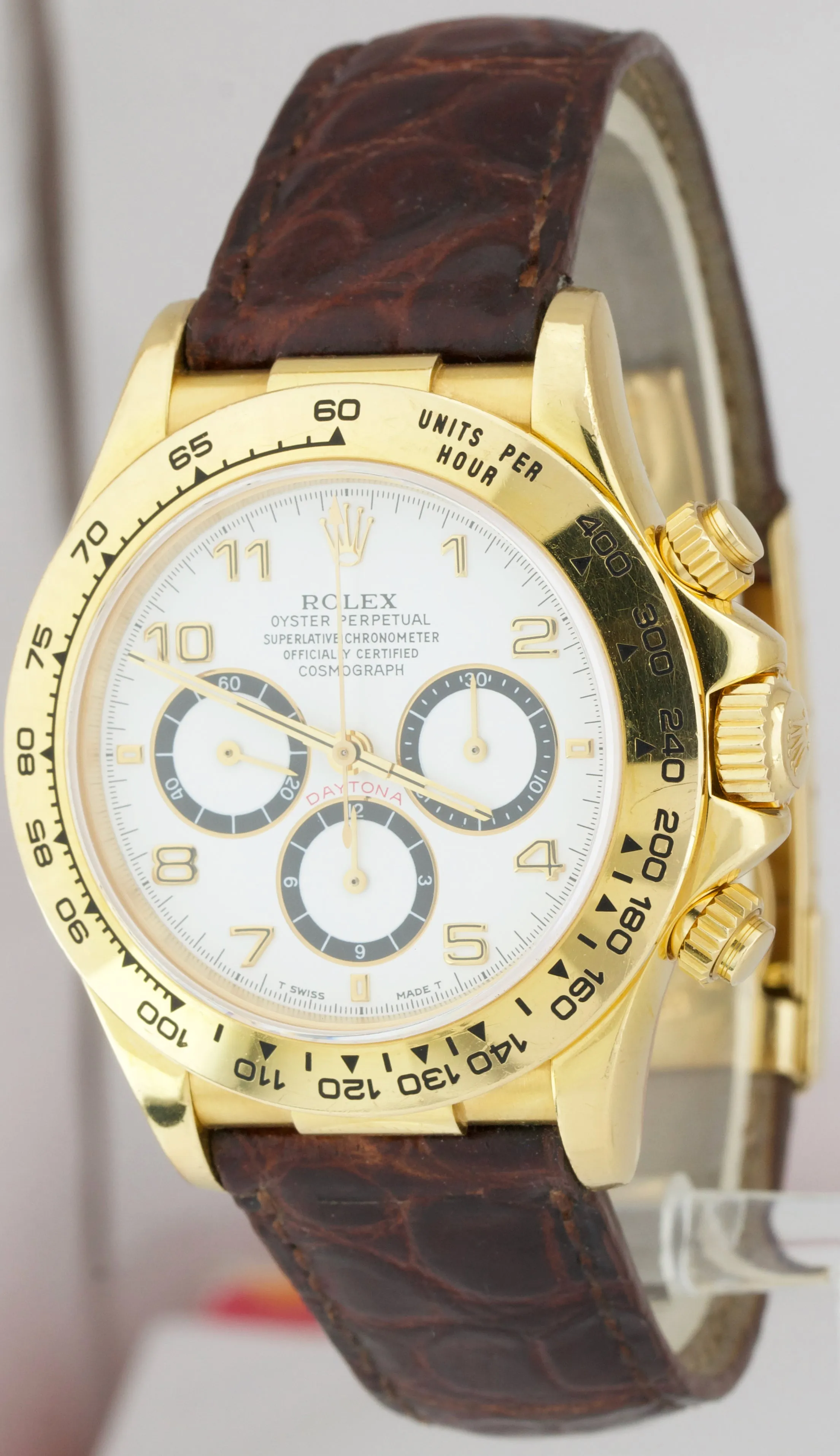 INVERTED 6 Rolex Daytona Cosmograph Zenith 16518 18K Gold Chronograph 40mm Watch