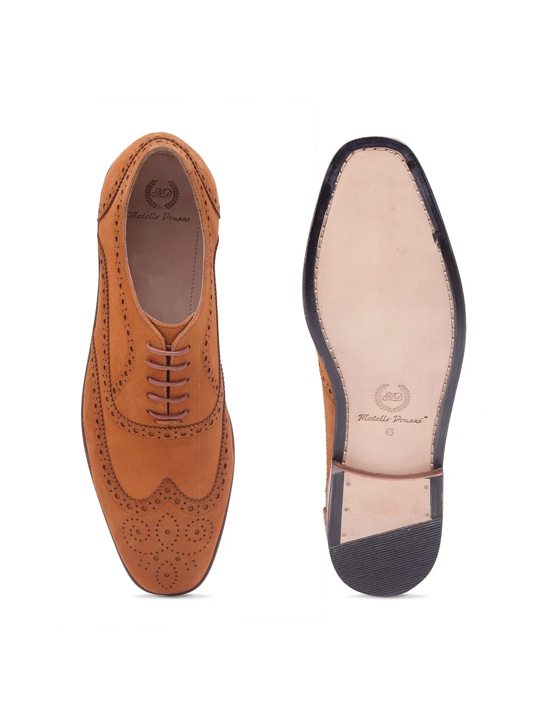 Italian Calf Suede Brogues (Tan Limited Edition)