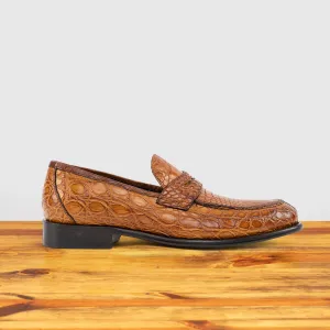 Izano Calzoleria Toscana Dip-Dyed Men's Nile Crocodile Dress Loafer