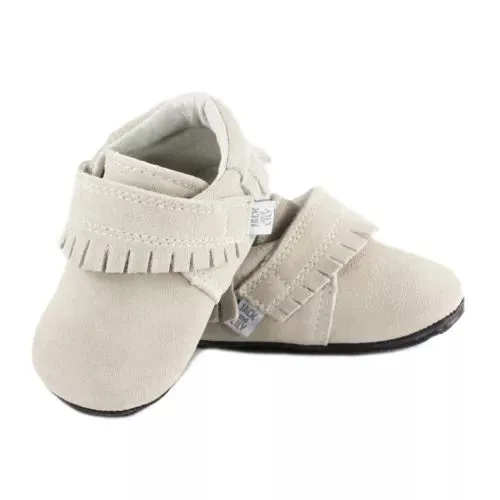Jack & Lily Sterling Grey Suede Leather Baby Mocs : Sizes 0m to 36m