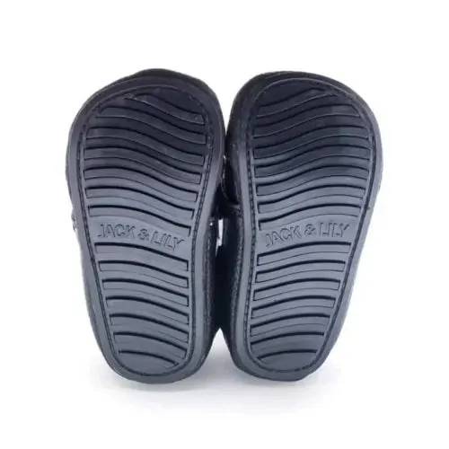 Jack & Lily Sterling Grey Suede Leather Baby Mocs : Sizes 0m to 36m