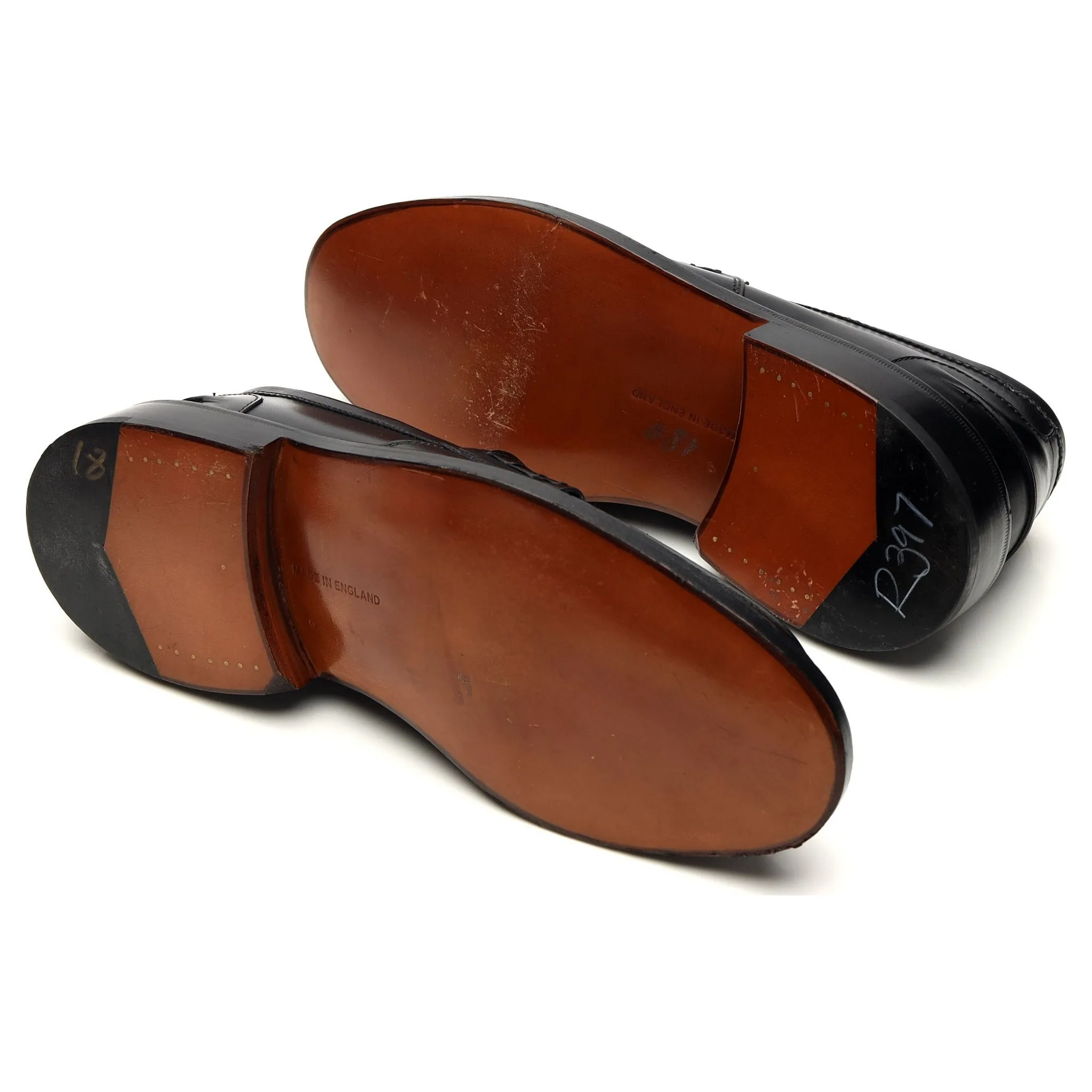 'James' Black Leather Loafer UK 5.5