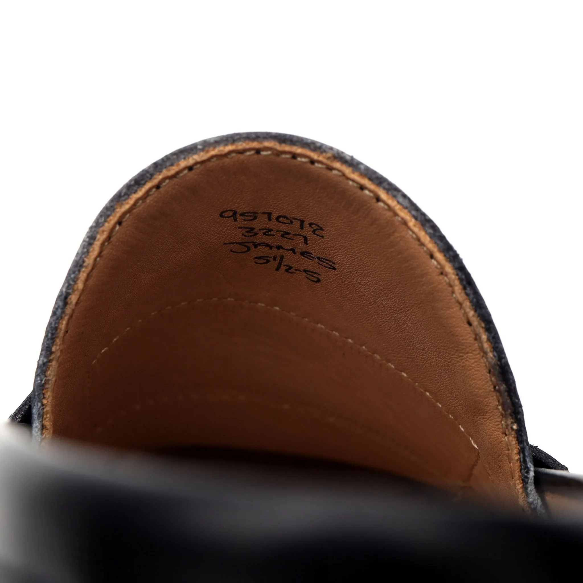 'James' Black Leather Loafer UK 5.5