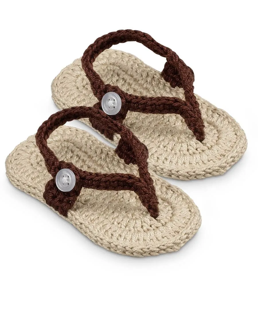 JEFFERIES NEWBORN CROCHET FLIP FLOP SIZE 0-1