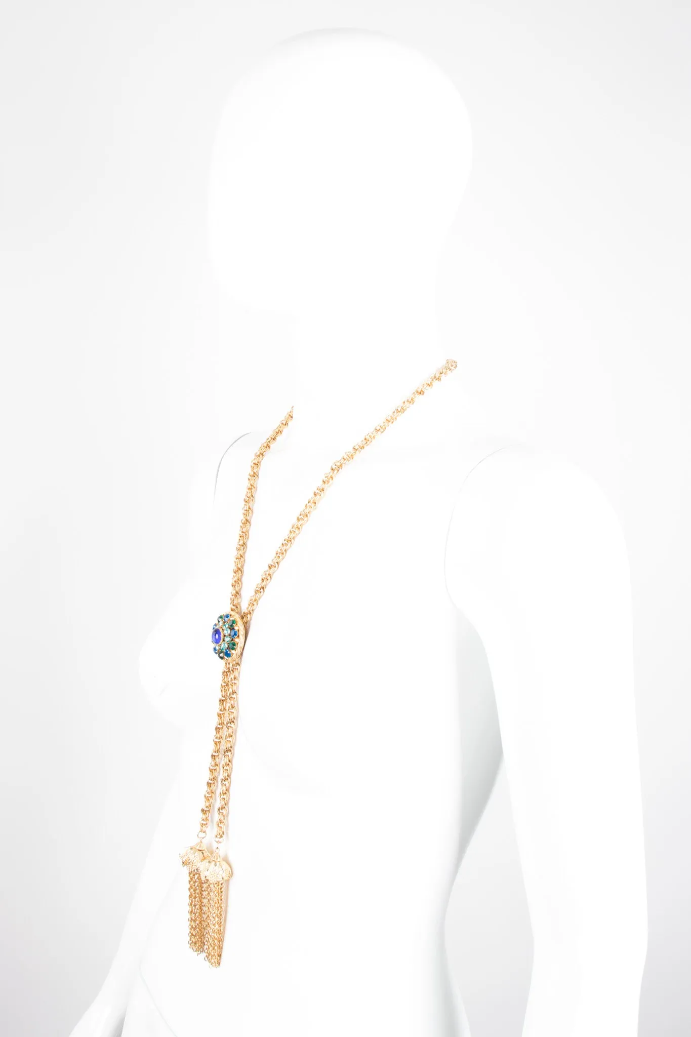 Jeweled Tassel Wrap Necklace