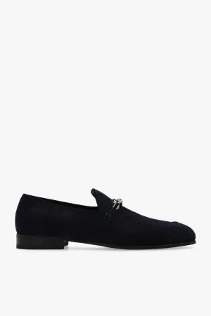 Jimmy Choo ‘Marti’ suede loafers in NAVY BLUE - 41.5