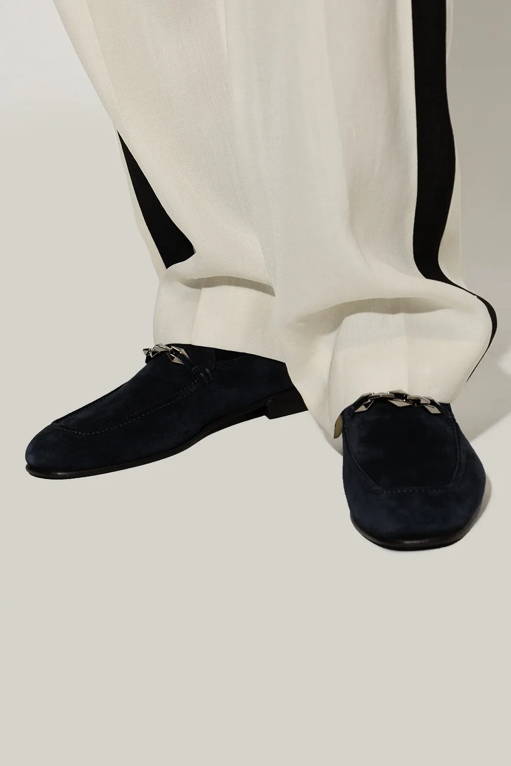 Jimmy Choo ‘Marti’ suede loafers in NAVY BLUE - 41.5