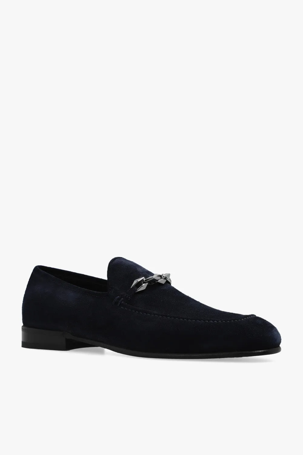 Jimmy Choo ‘Marti’ suede loafers in NAVY BLUE - 41.5