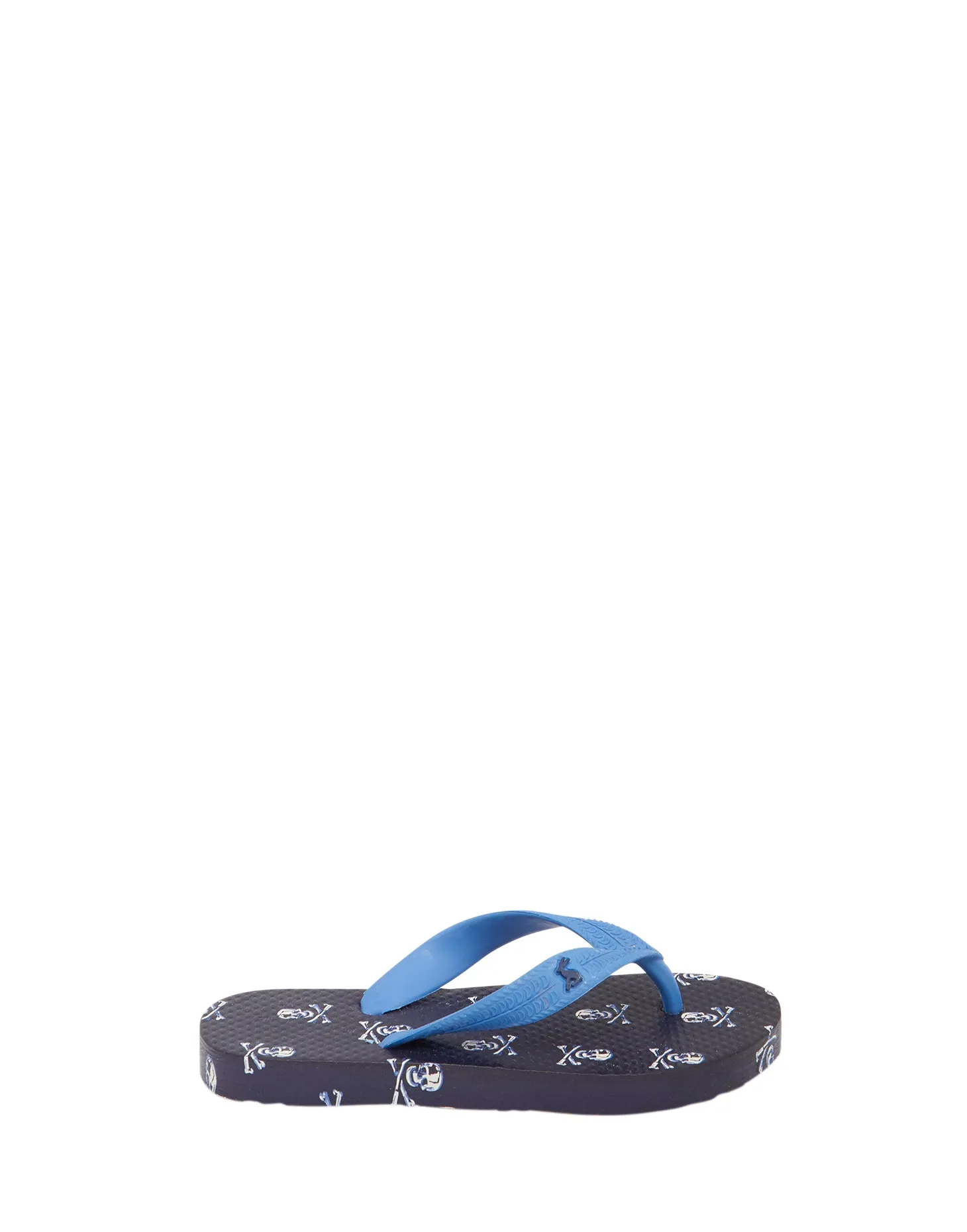 Joules Printed Flip Flops - Navy Skull And Crossbones