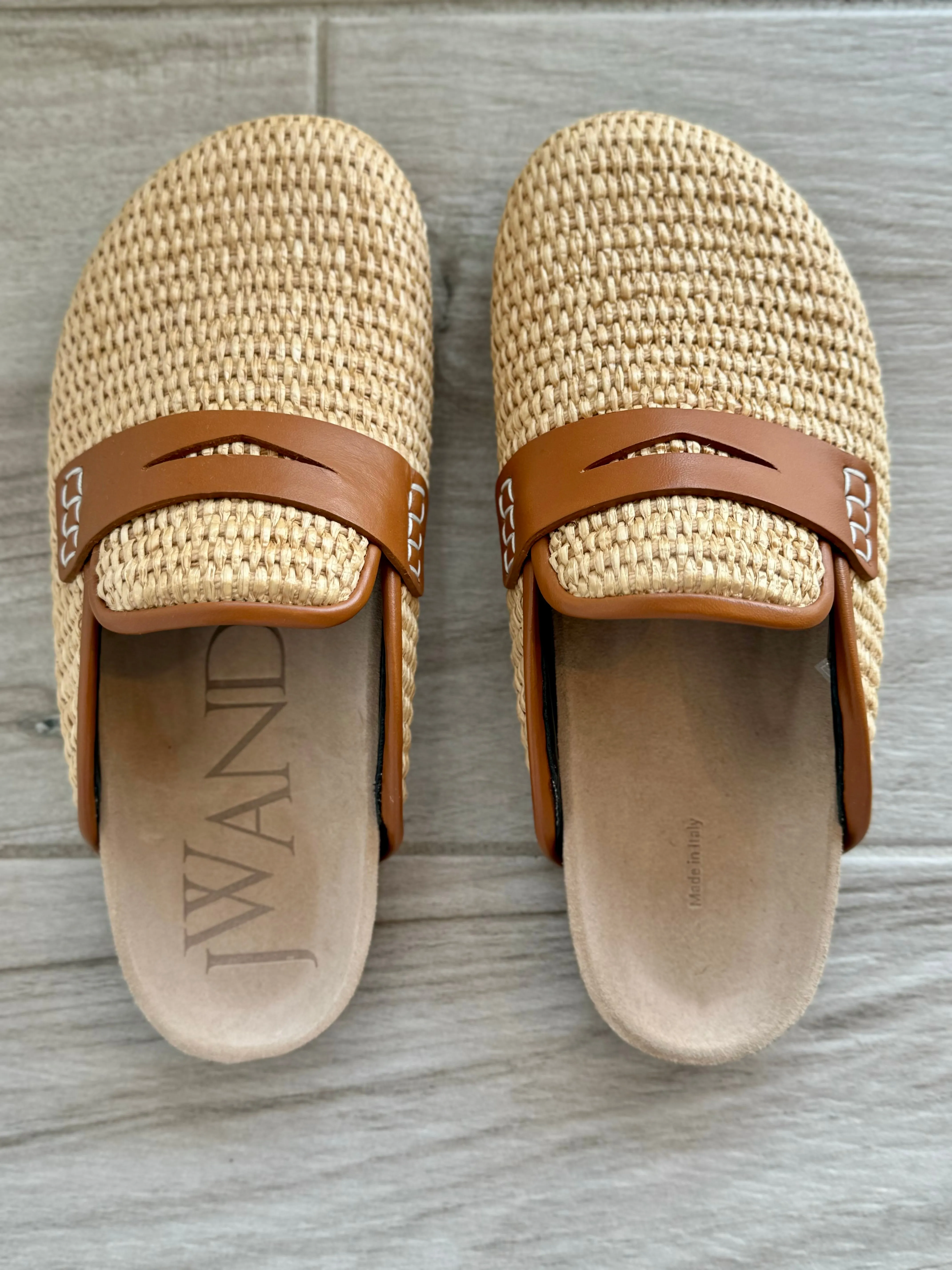 JW Anderson RAFFIA LOAFER MULES
