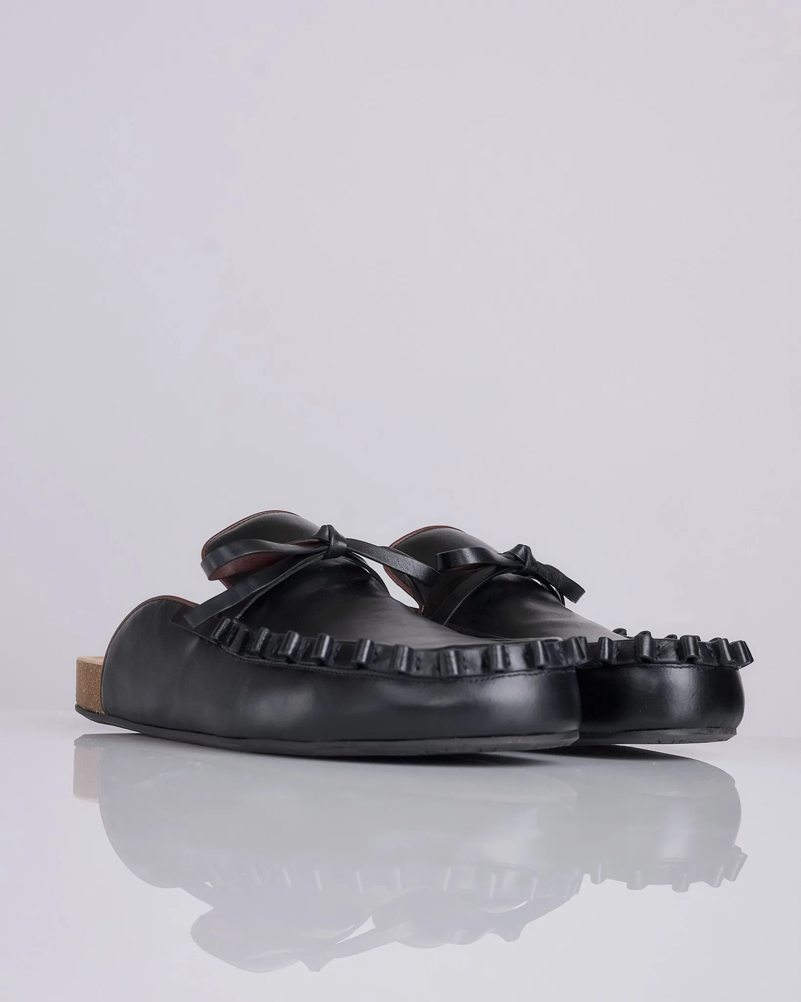 JW Anderson Ruffle Loafer Black