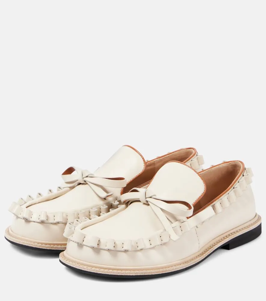 JW Anderson Ruffled leather moccasins