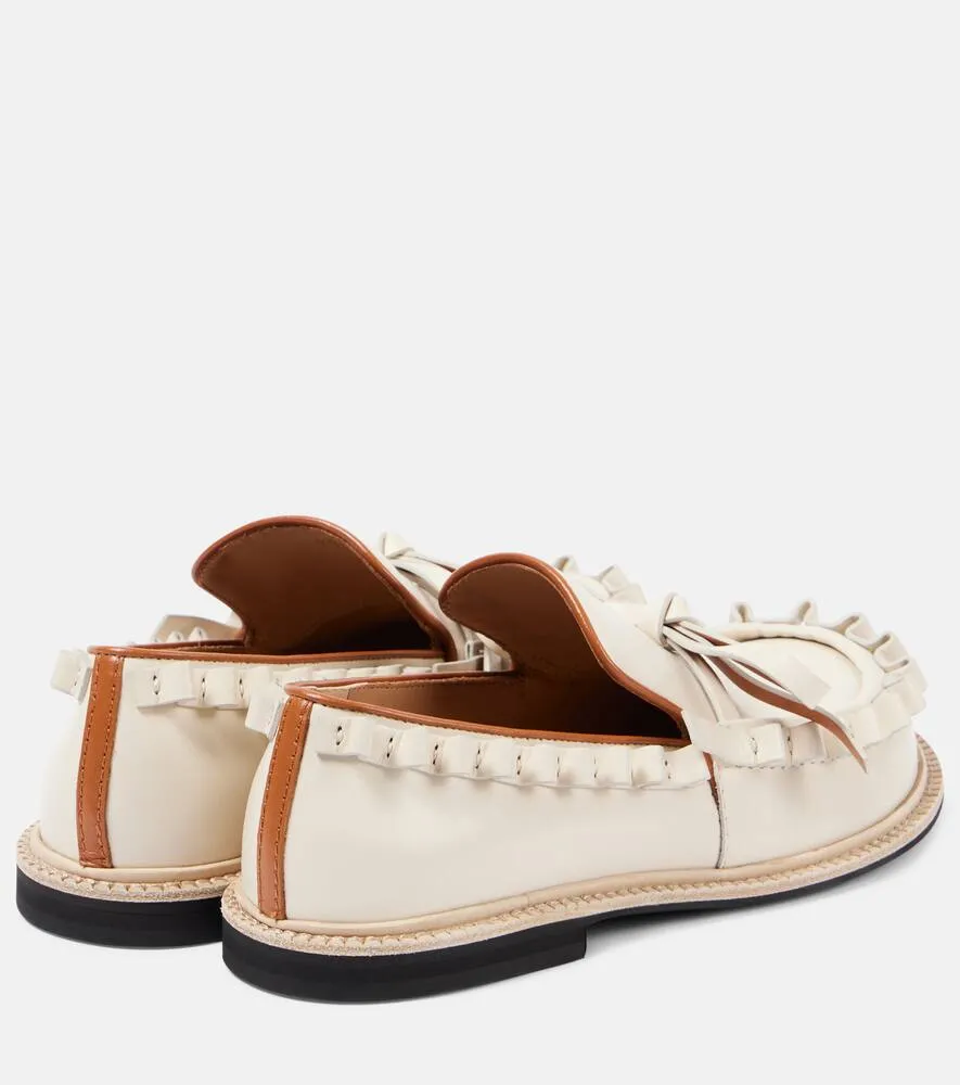 JW Anderson Ruffled leather moccasins