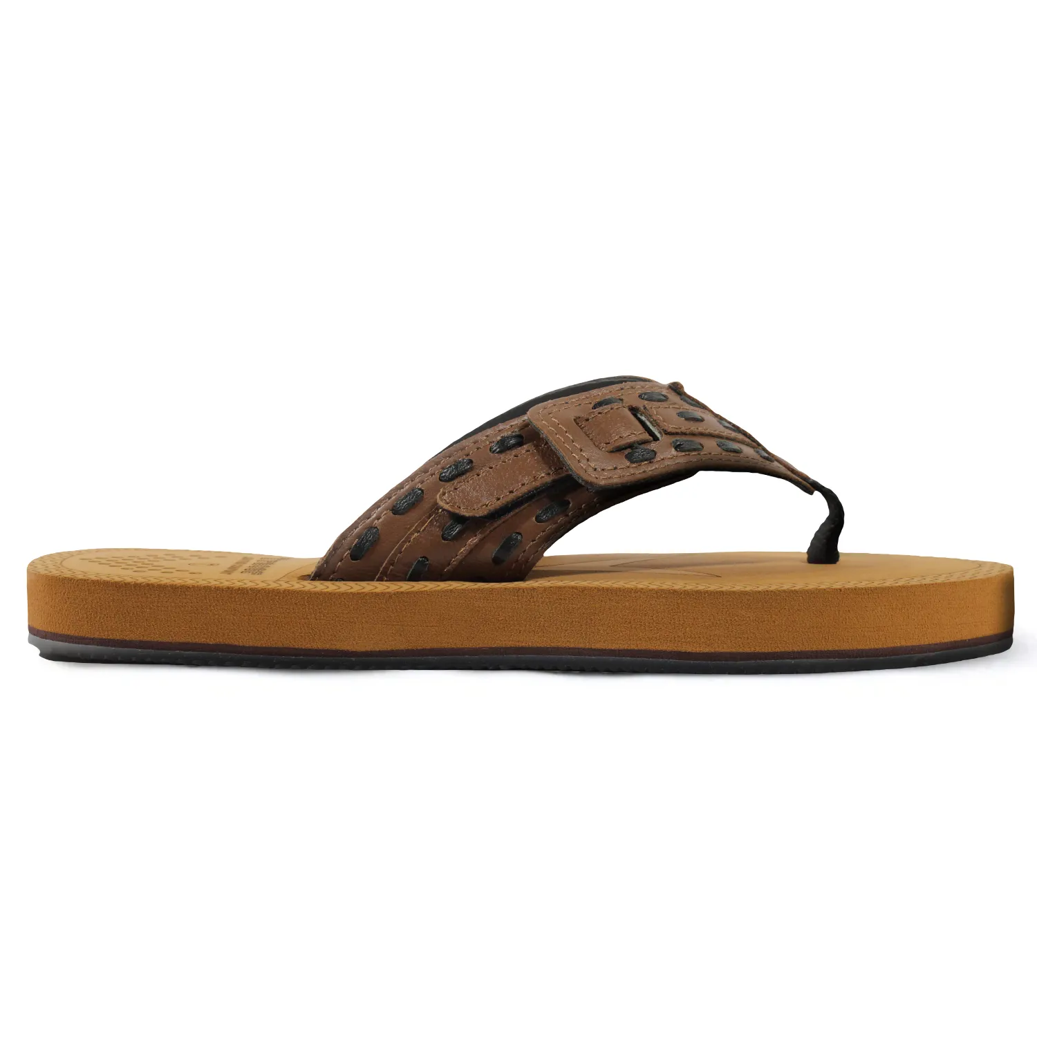Leather Lux 11 Lightweight and Comfortable Flat Slip-Resistant Slippers For Men's