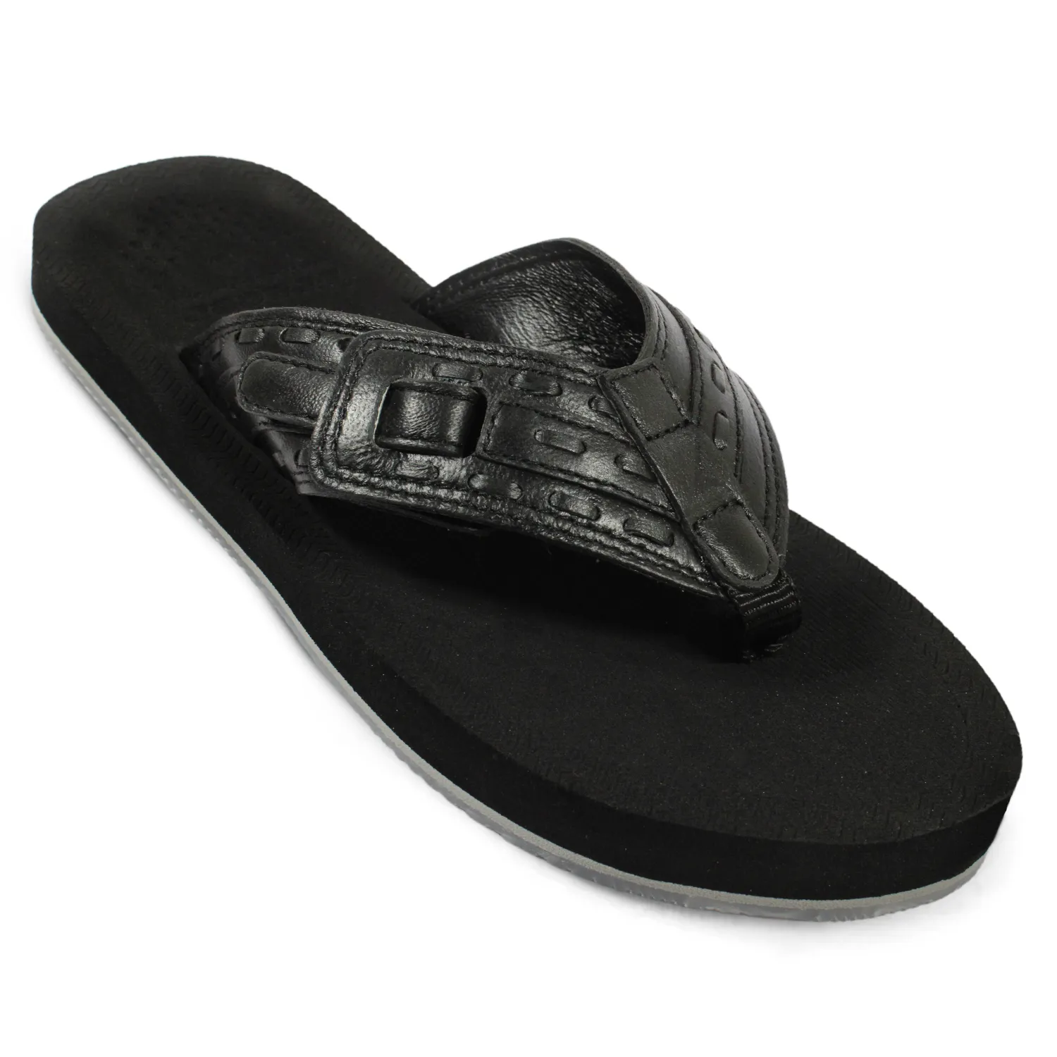 Leather Lux 11 Lightweight and Comfortable Flat Slip-Resistant Slippers For Men's