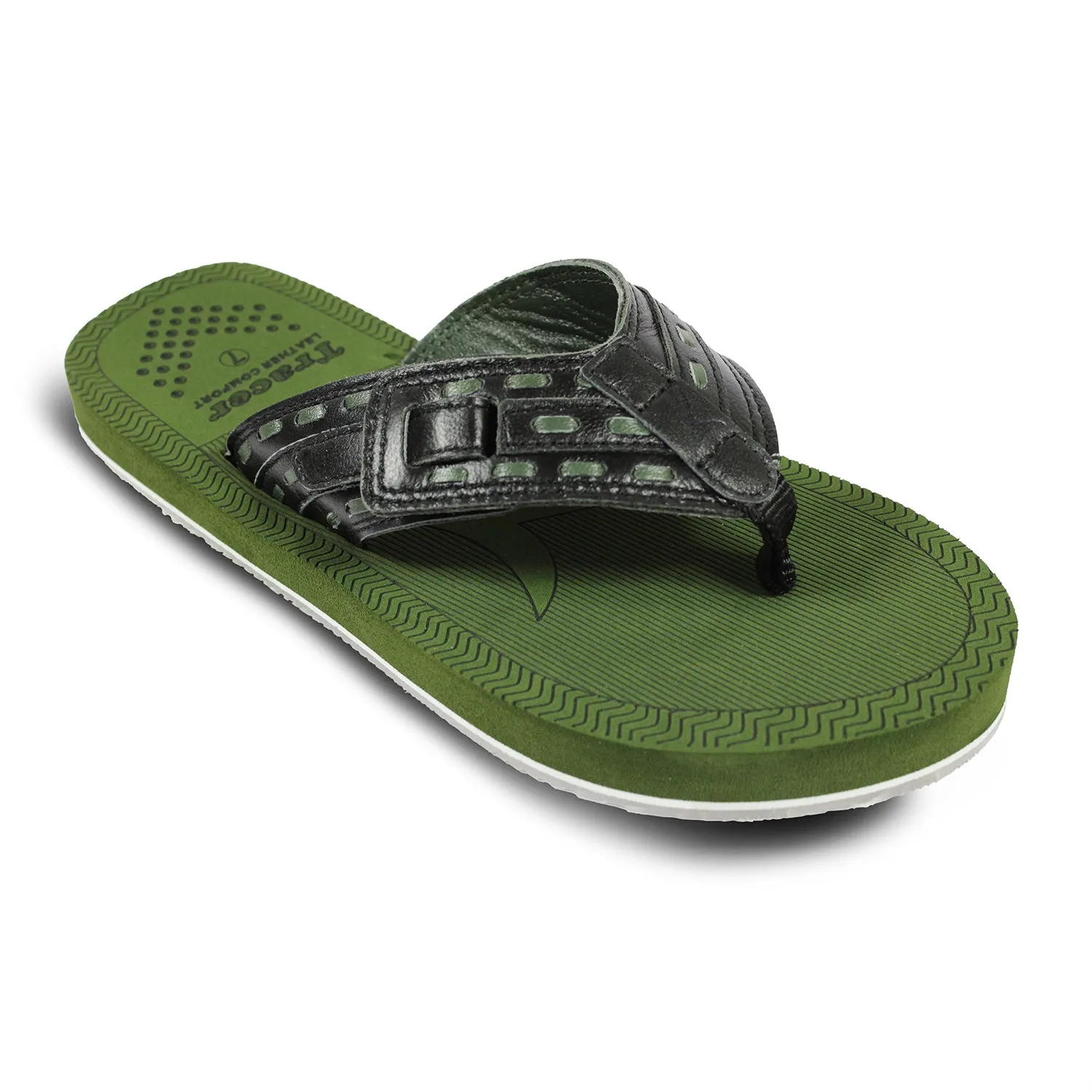 Leather Lux 11 Lightweight and Comfortable Flat Slip-Resistant Slippers For Men's
