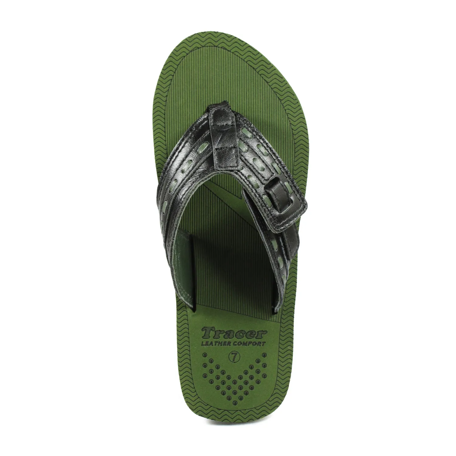 Leather Lux 11 Lightweight and Comfortable Flat Slip-Resistant Slippers For Men's
