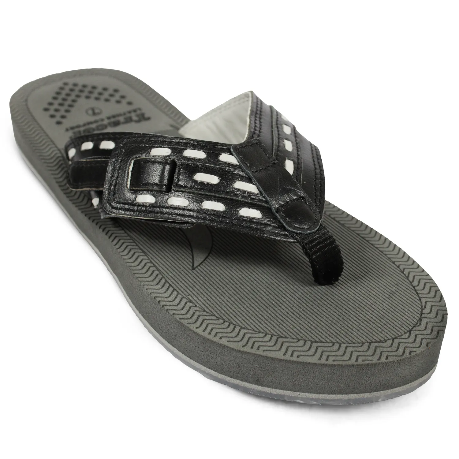 Leather Lux 11 Lightweight and Comfortable Flat Slip-Resistant Slippers For Men's
