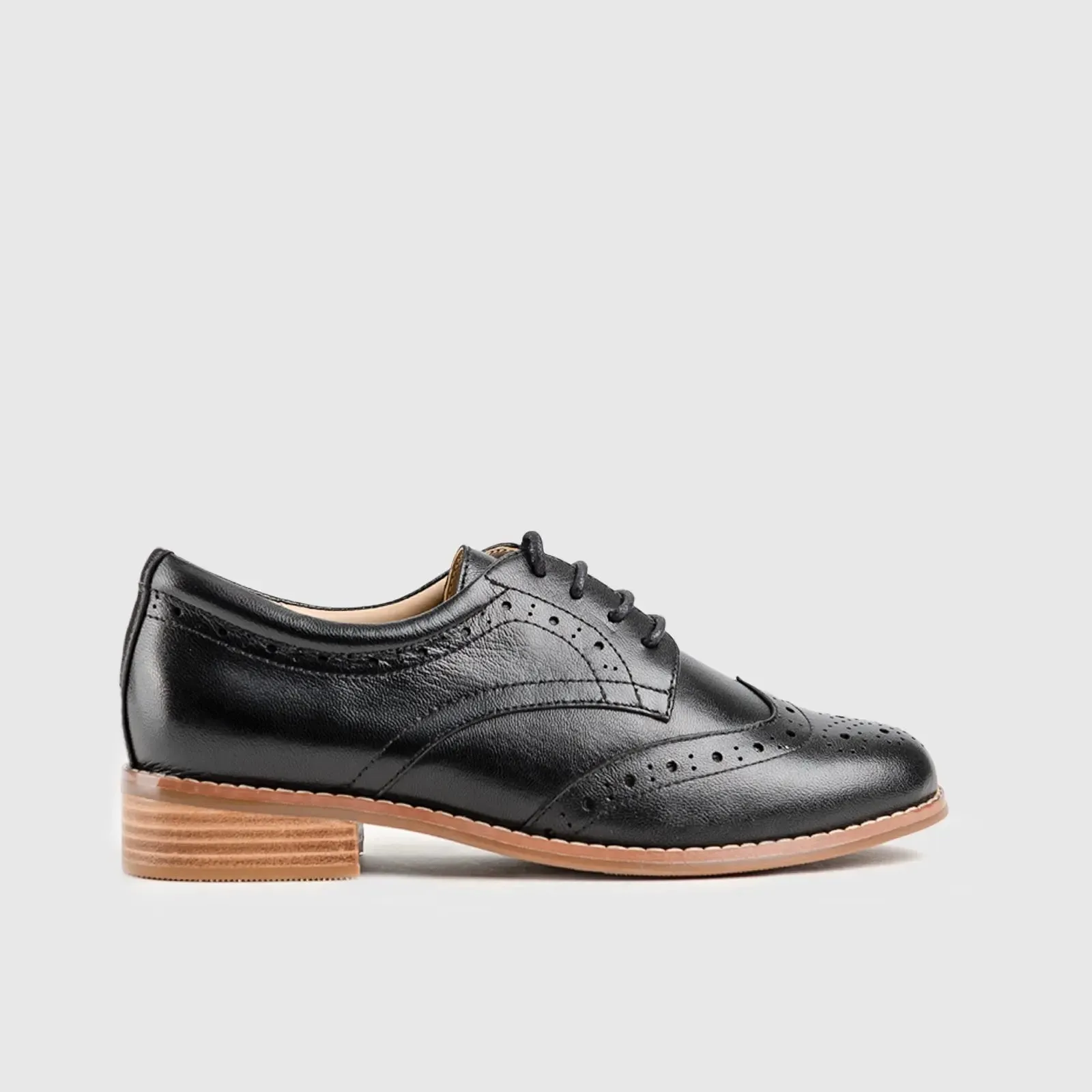 Leather Oxfords Black HA001