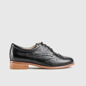 Leather Oxfords Black HA001