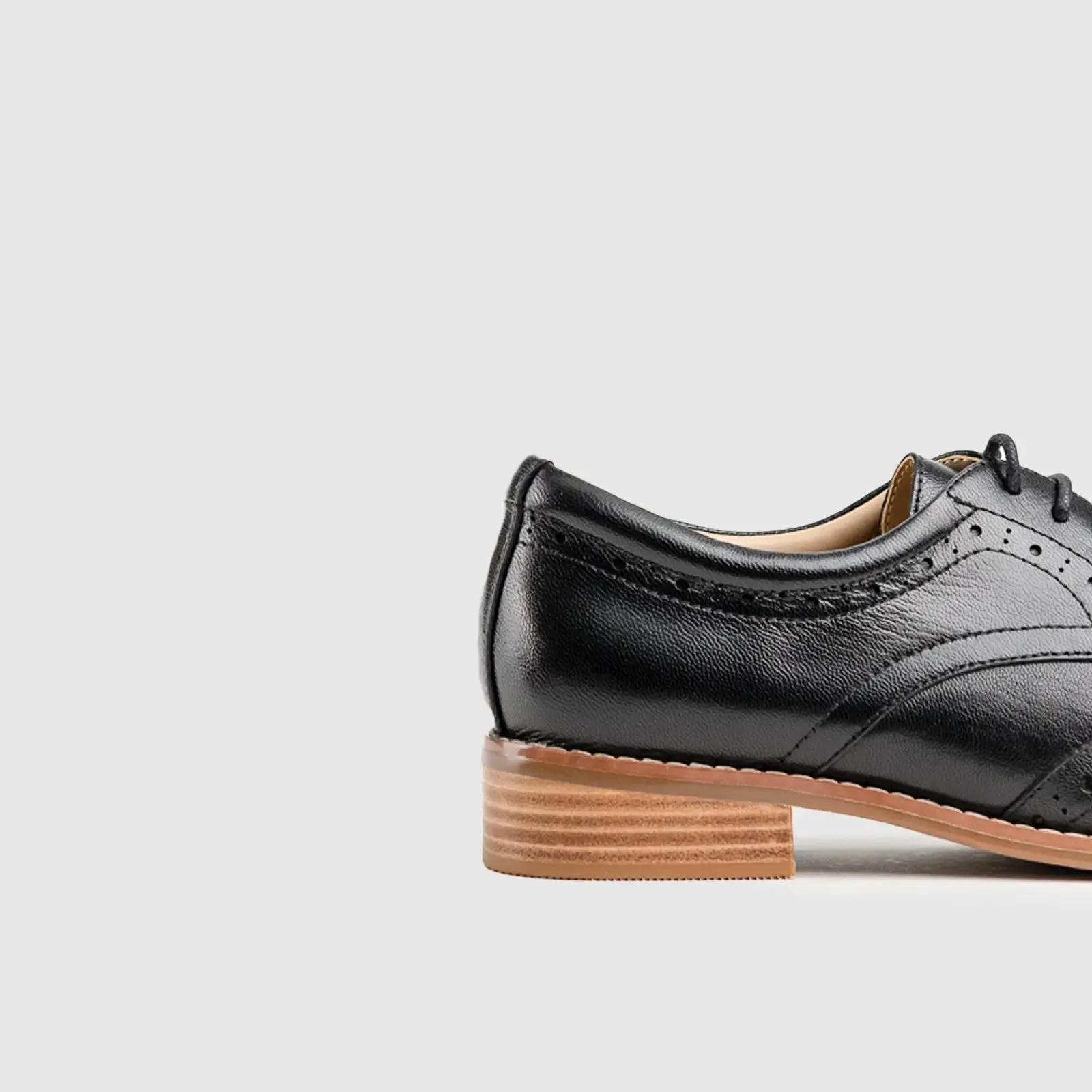 Leather Oxfords Black HA001