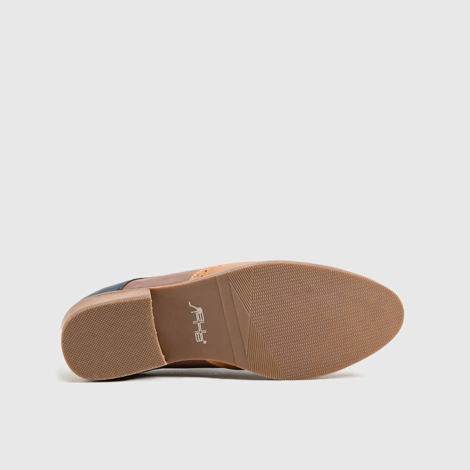 Leather Oxfords Blue/Brown HA021