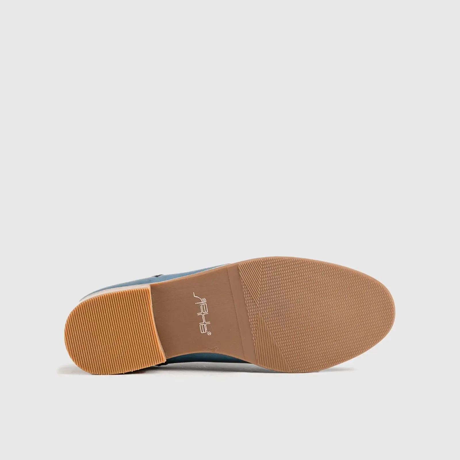 Leather Oxfords Blue/Brown HA026