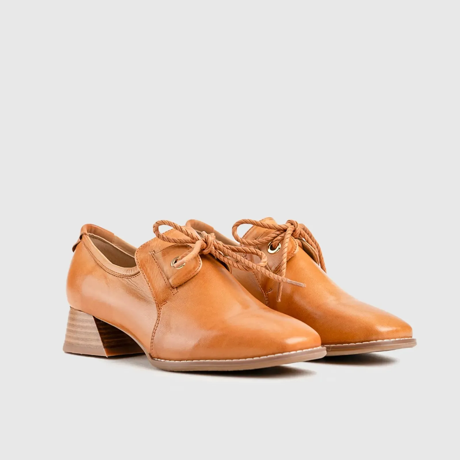 Leather Oxfords Brown HA012