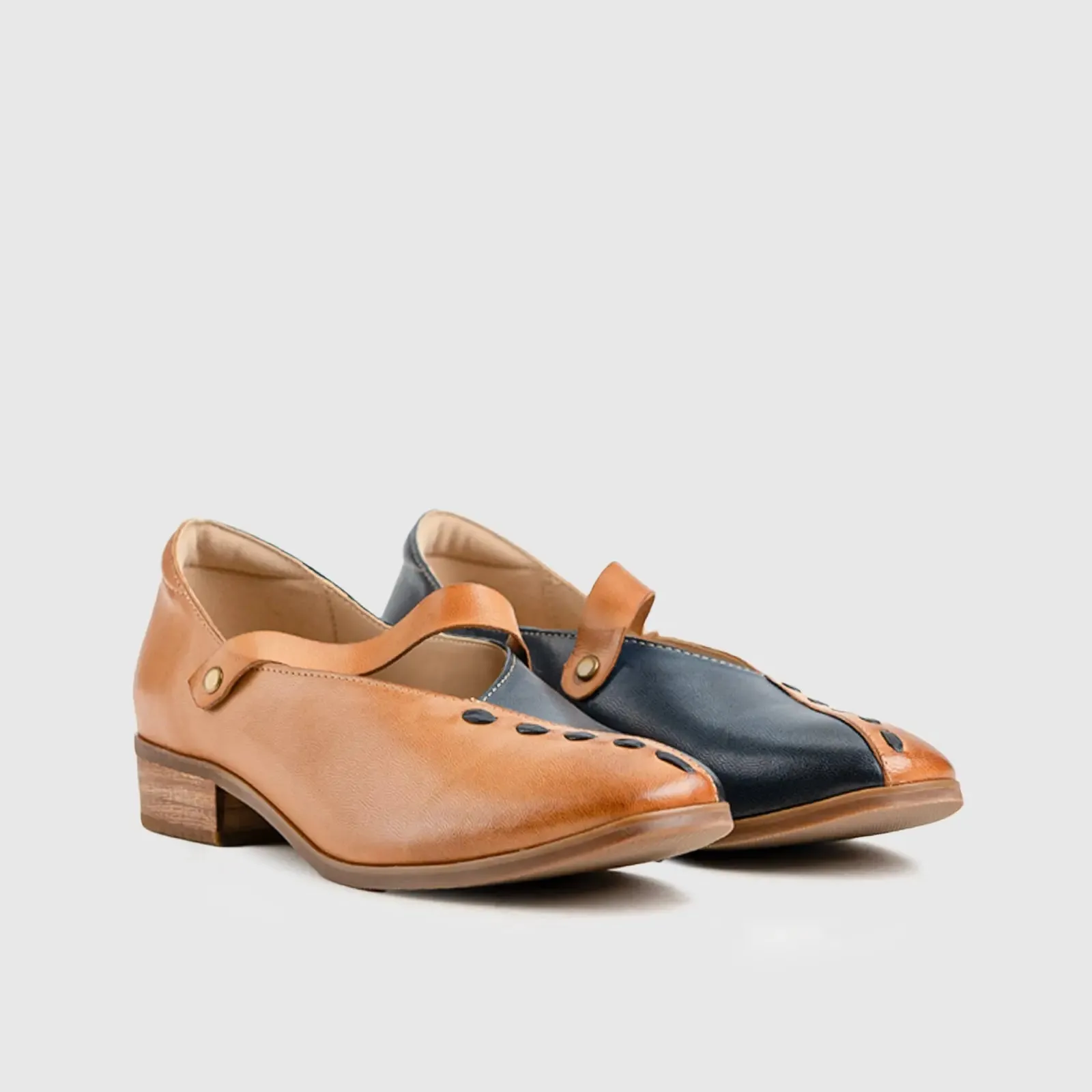 Leather Oxfords Brown HA024