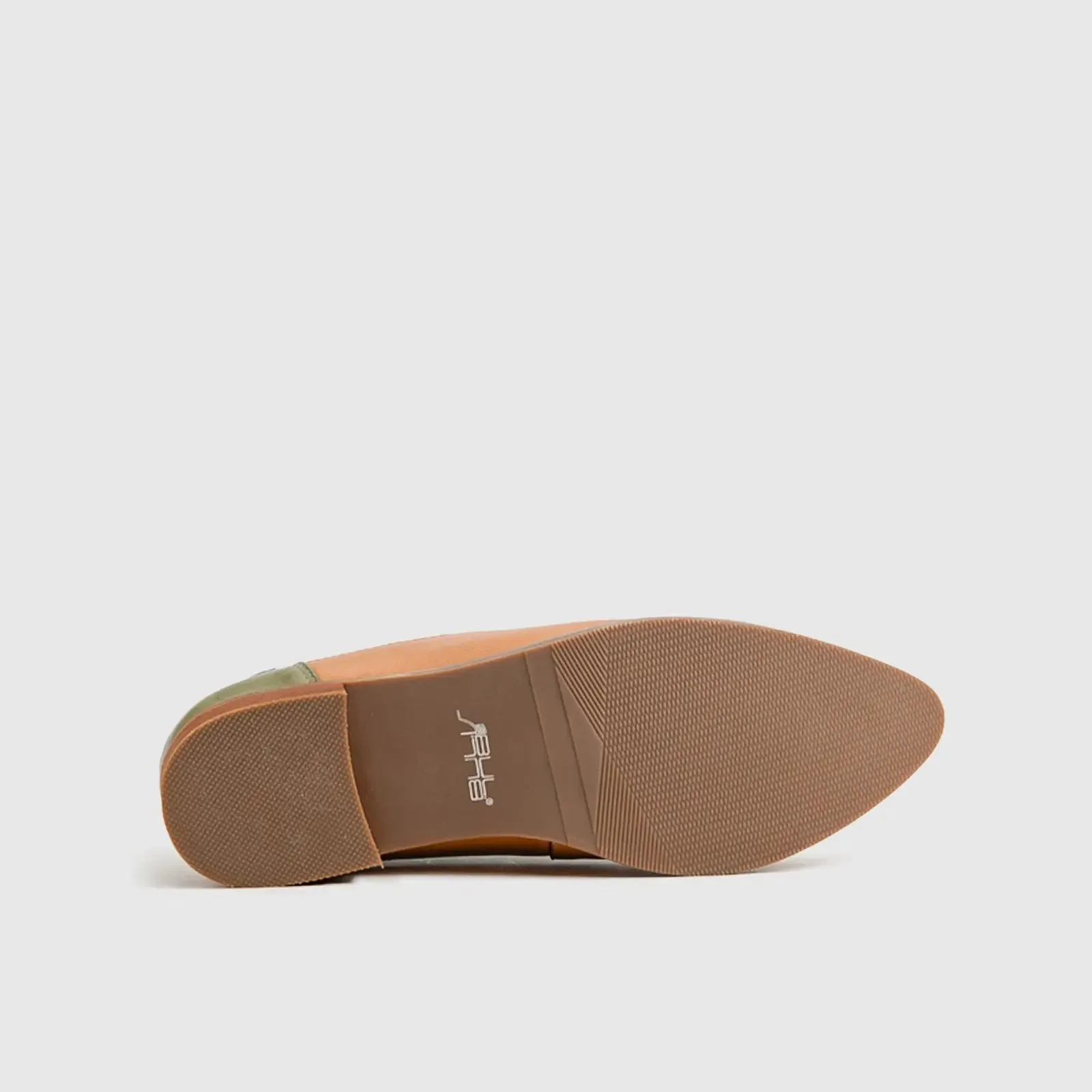 Leather Oxfords Grey/Brown HA006