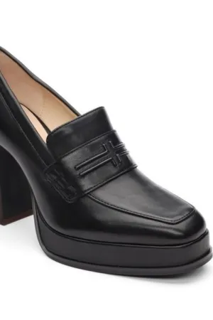 Leather Platform Heel