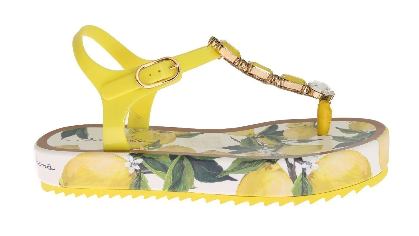 Lemon Crystal Beachwear Sandals