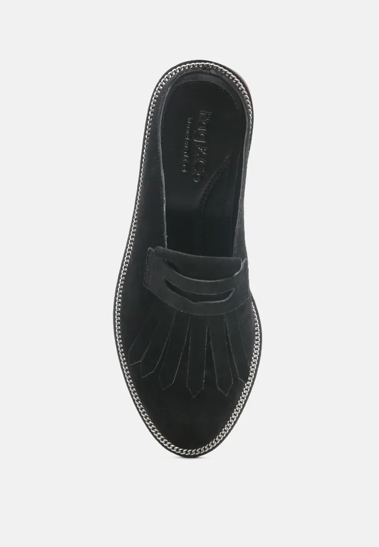 Lena Suede Walking Loafer Mules By Ruw