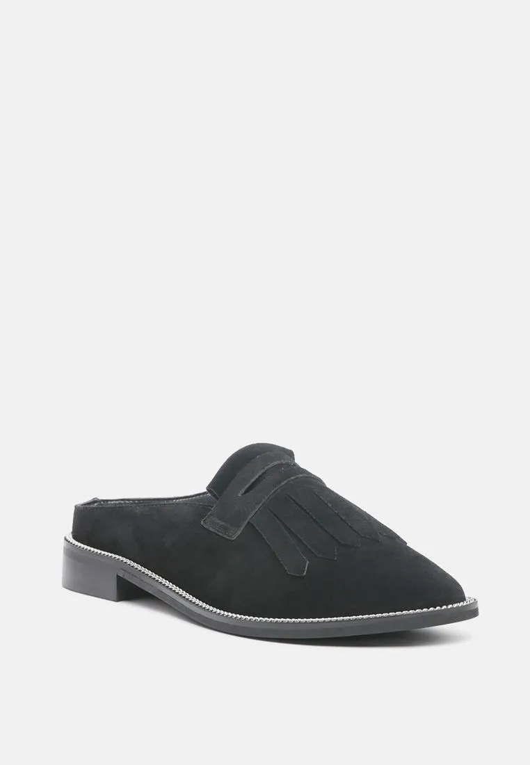 Lena Suede Walking Loafer Mules By Ruw