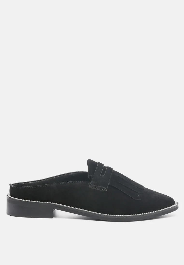 Lena Suede Walking Loafer Mules By Ruw