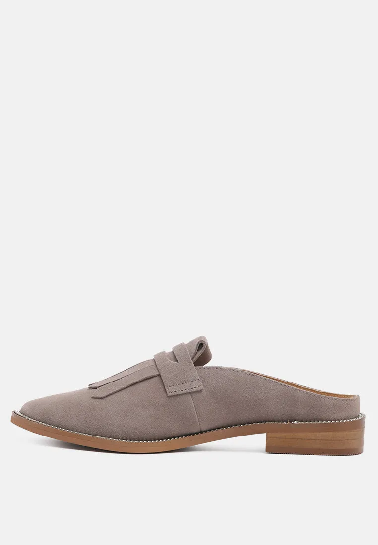 Lena Suede Walking Loafer Mules By Ruw