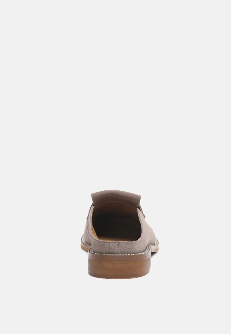 Lena Suede Walking Loafer Mules By Ruw