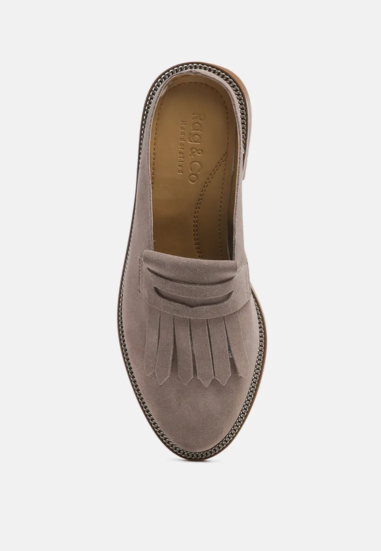 Lena Suede Walking Loafer Mules By Ruw