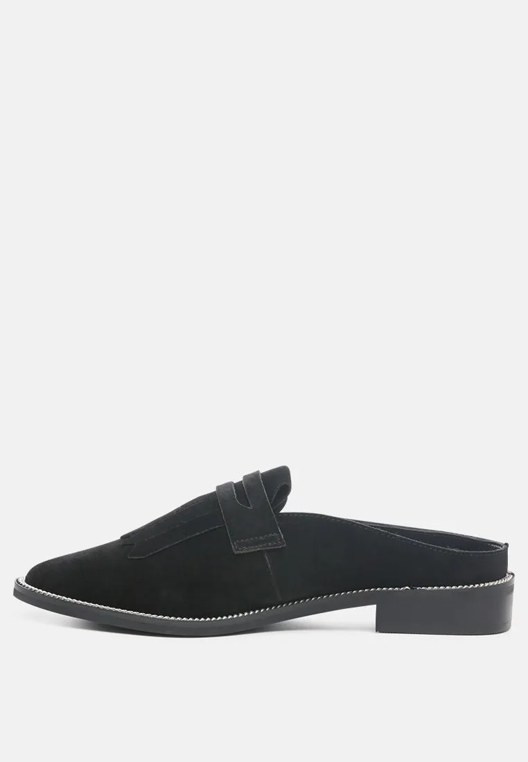 Lena Suede Walking Loafer Mules By Ruw