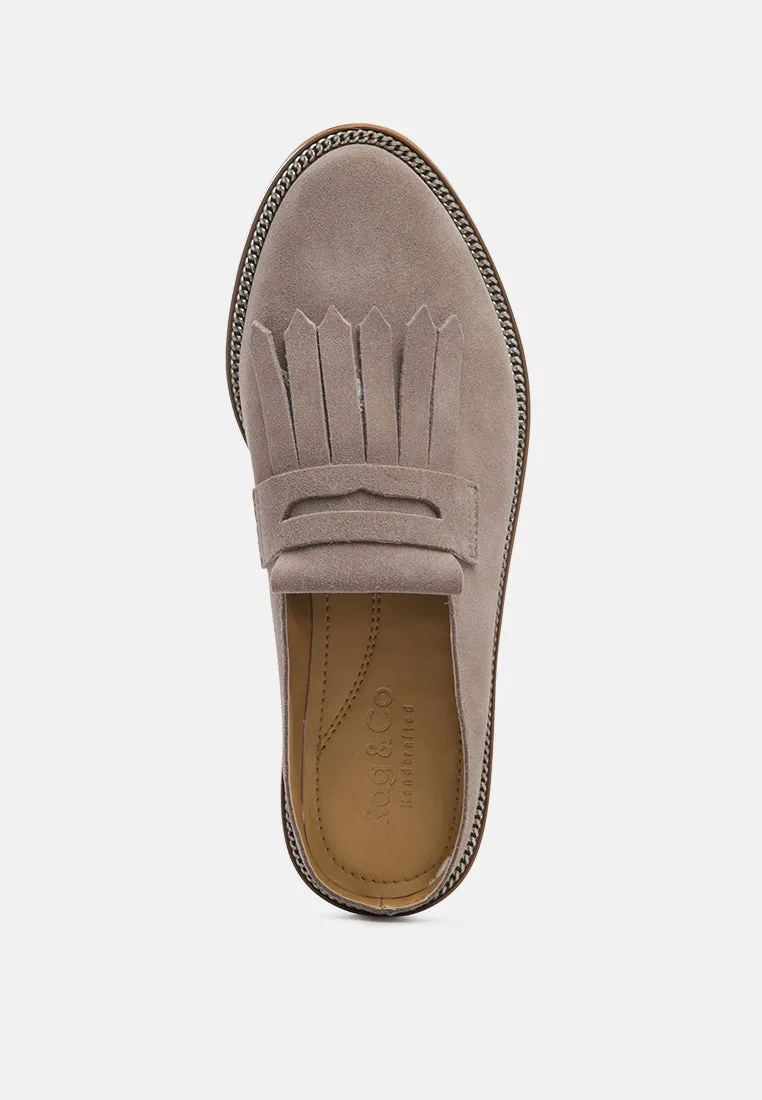 Lena Suede Walking Loafer Mules By Ruw