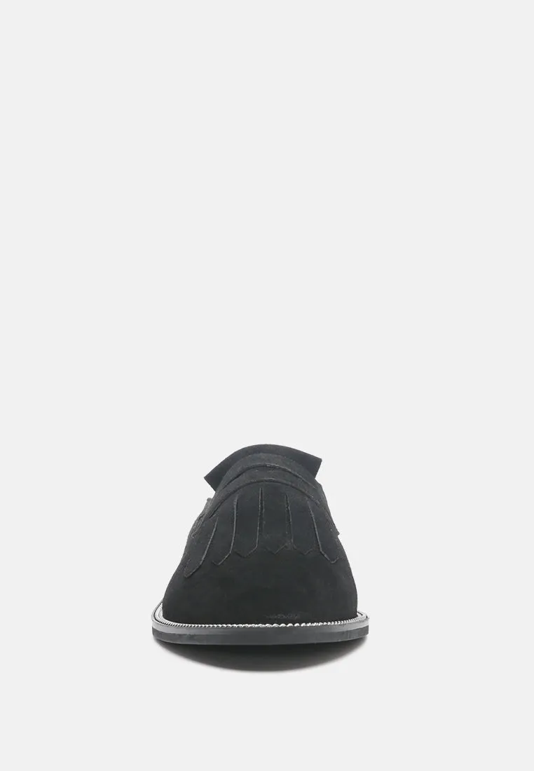 Lena Suede Walking Loafer Mules By Ruw