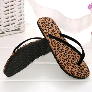 Leopard Flip Flops