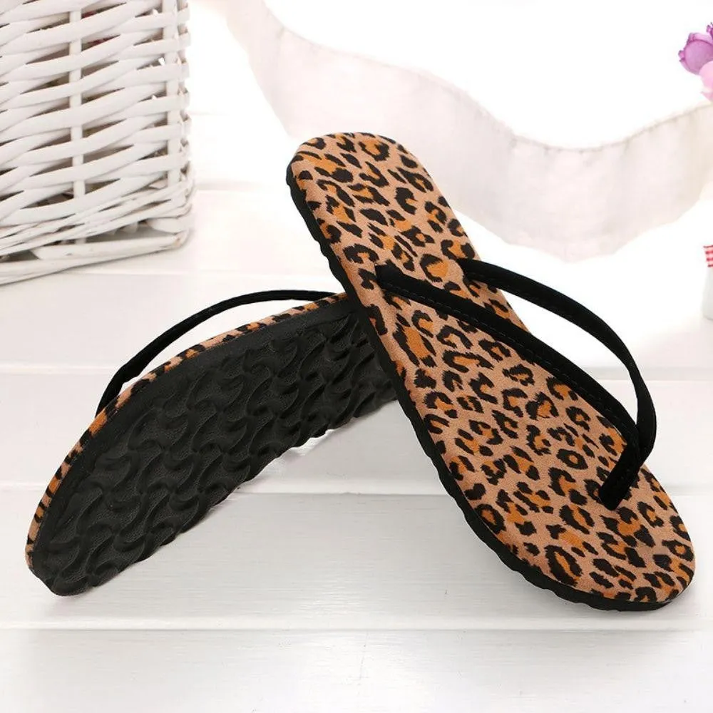 Leopard Flip Flops