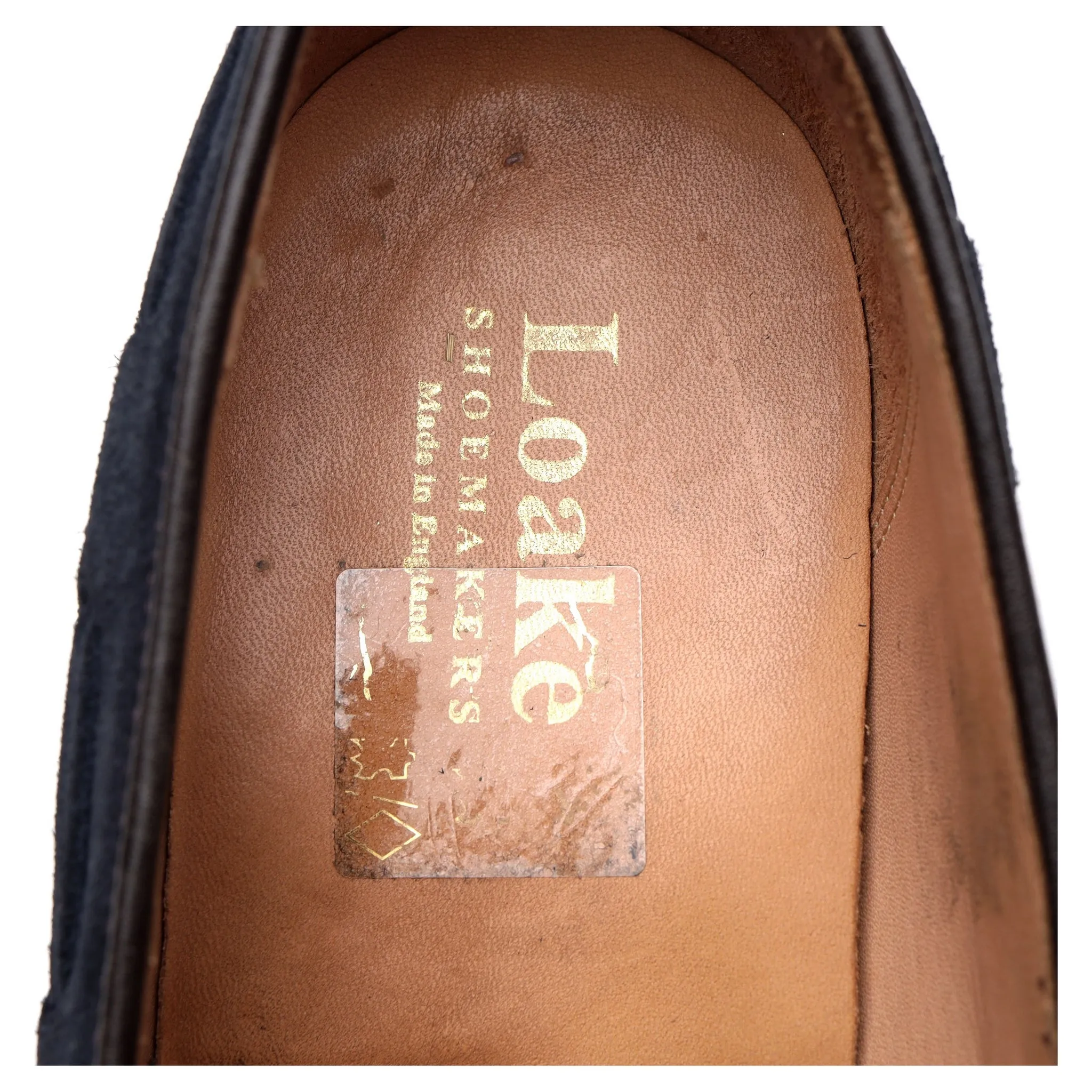 'Lincoln' Navy Blue Suede Loafer UK 8 F
