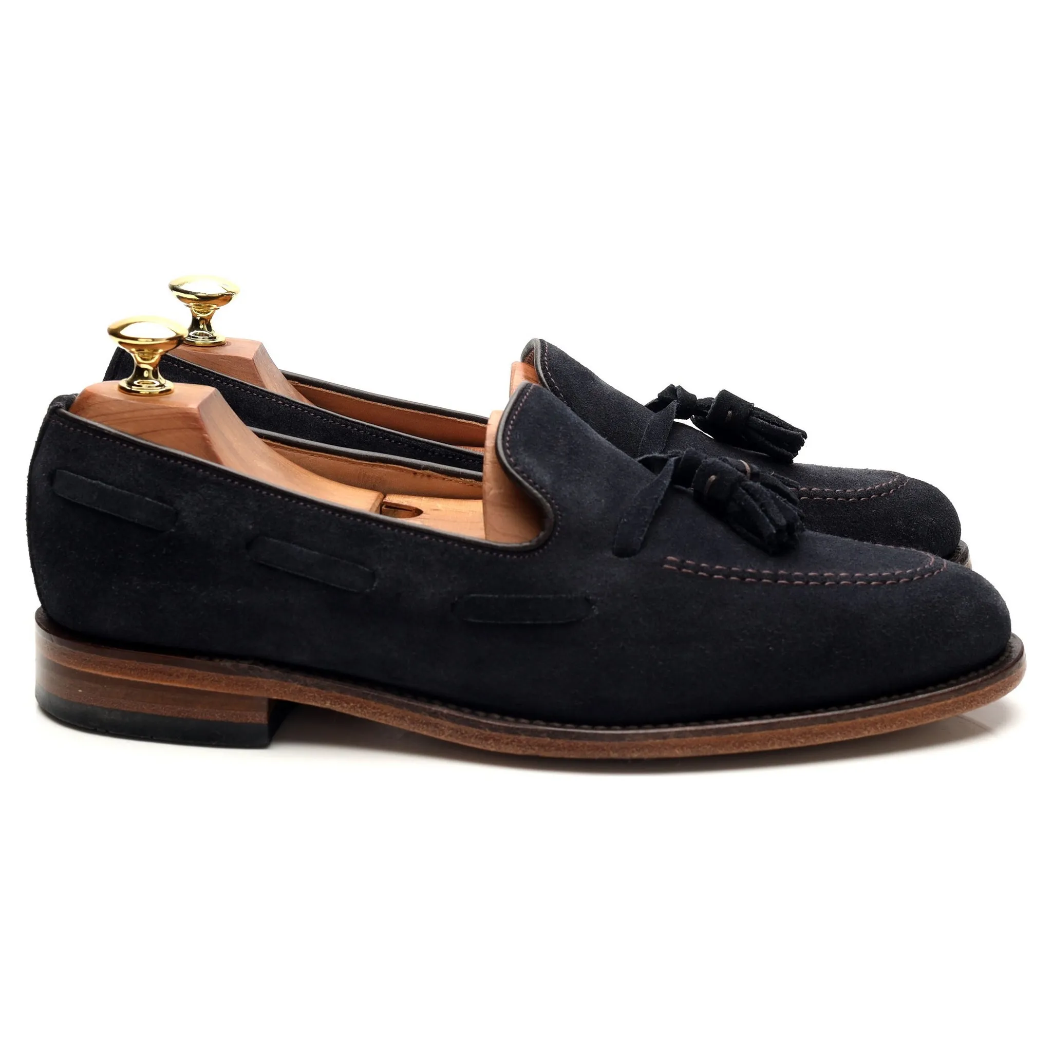 'Lincoln' Navy Blue Suede Loafer UK 8 F