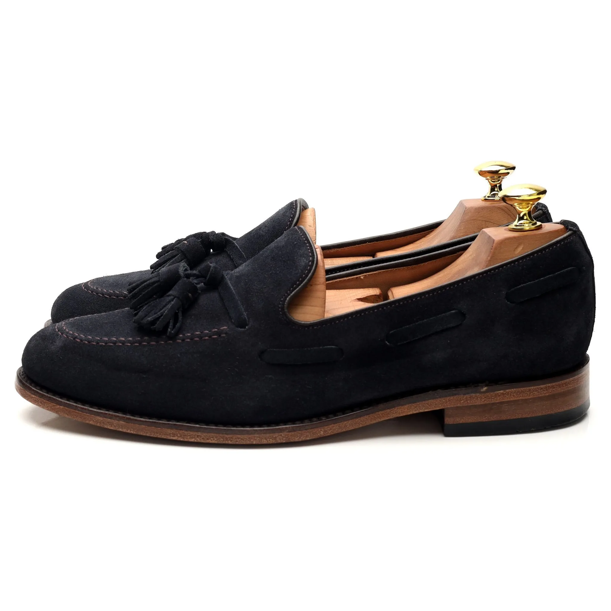 'Lincoln' Navy Blue Suede Loafer UK 8 F