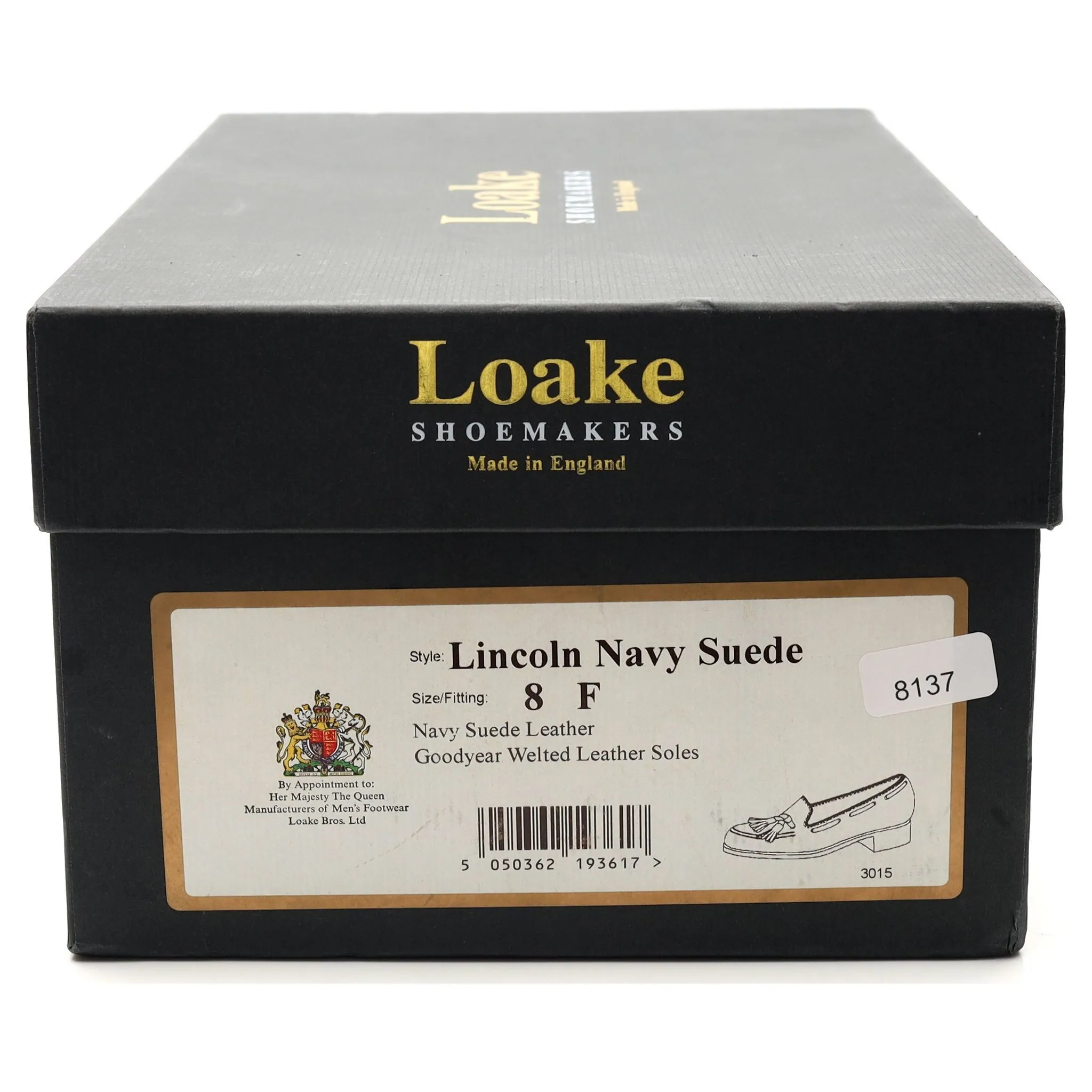 'Lincoln' Navy Blue Suede Loafer UK 8 F