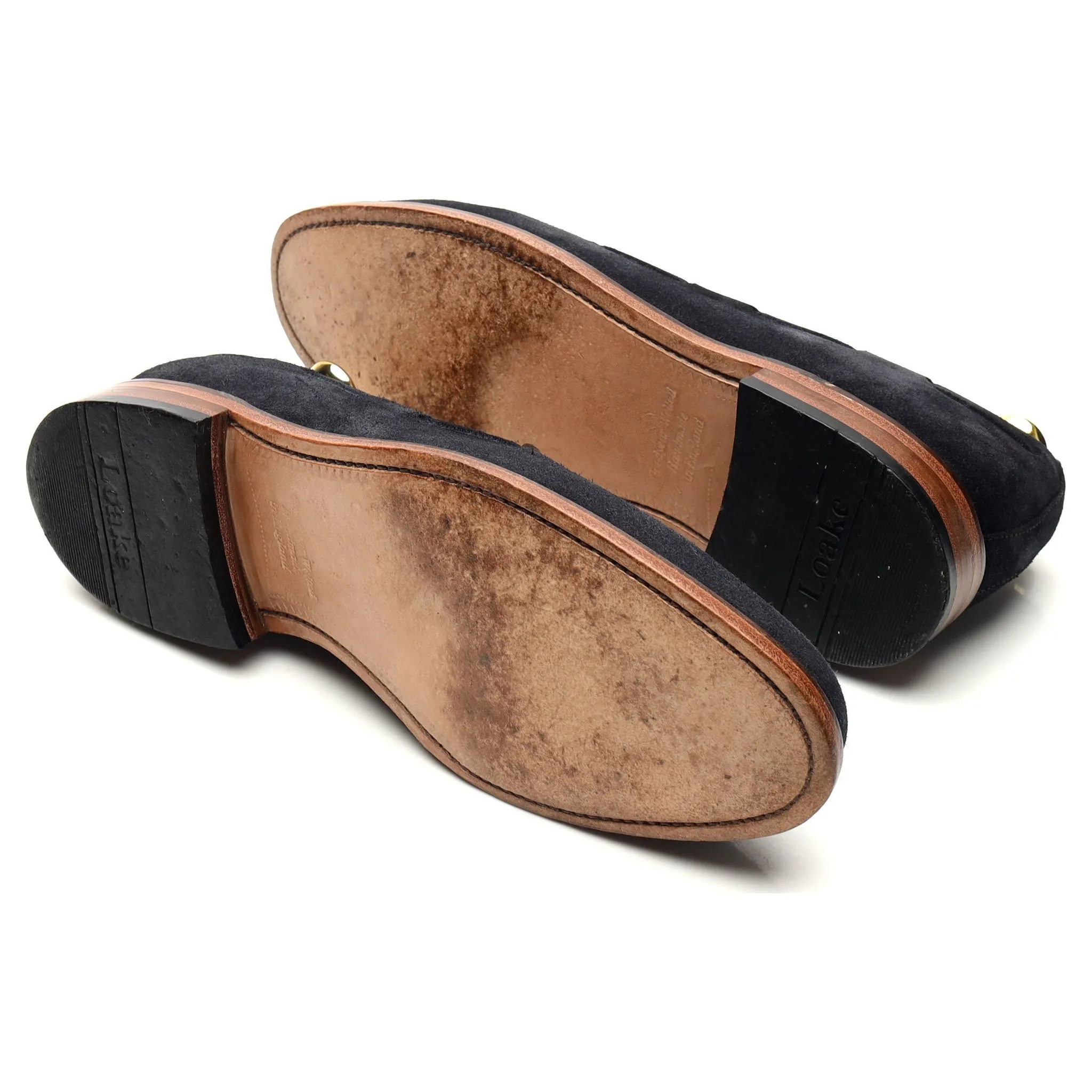 'Lincoln' Navy Blue Suede Loafer UK 8 F