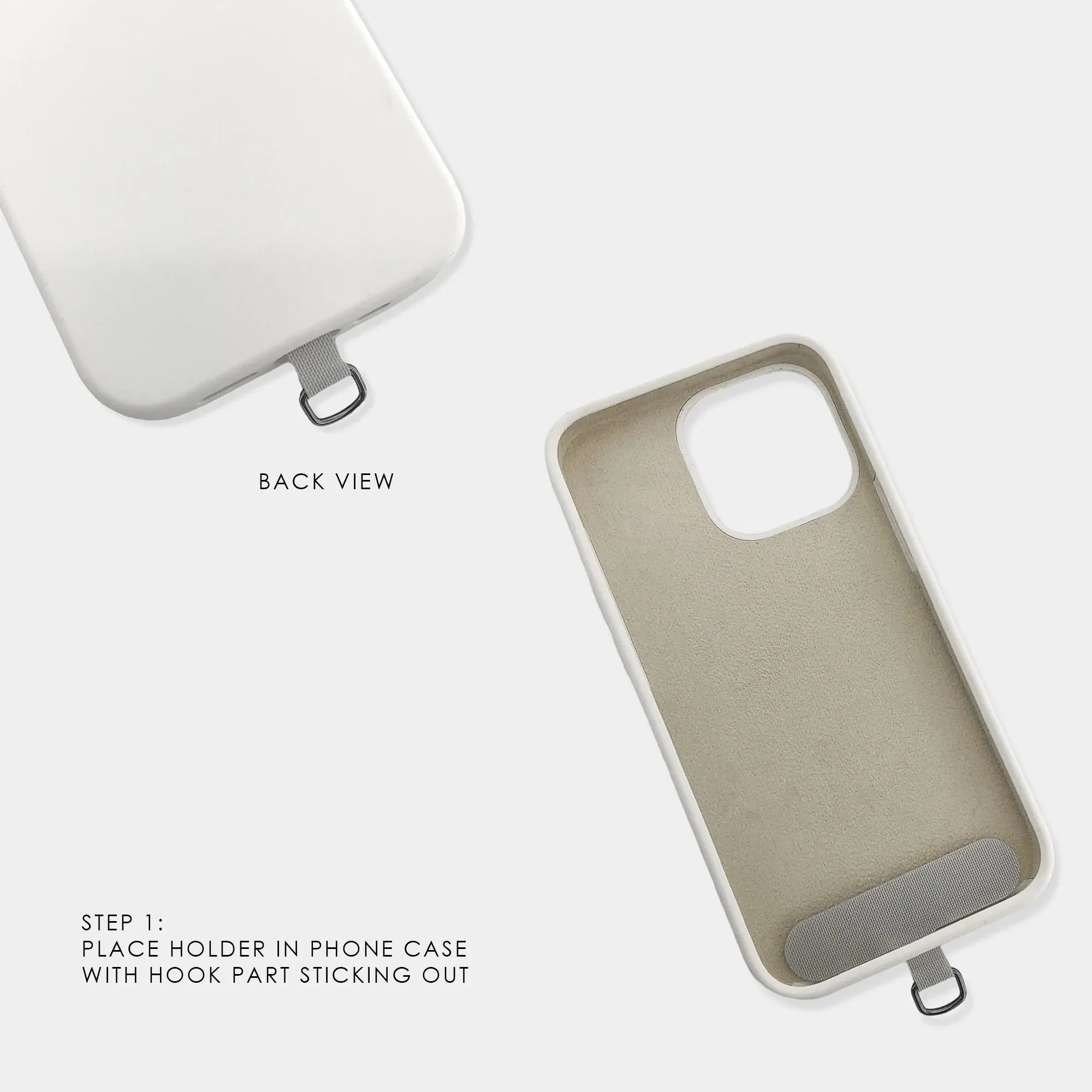 long vegan leather phone chain