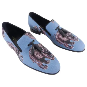 Louis Vuitton x Chapman Brothers Blue Elephant Auteuil Slipper Loafers - 10